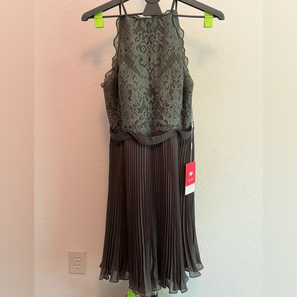 JJs House Gray Pleated Dress